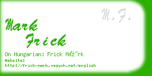 mark frick business card